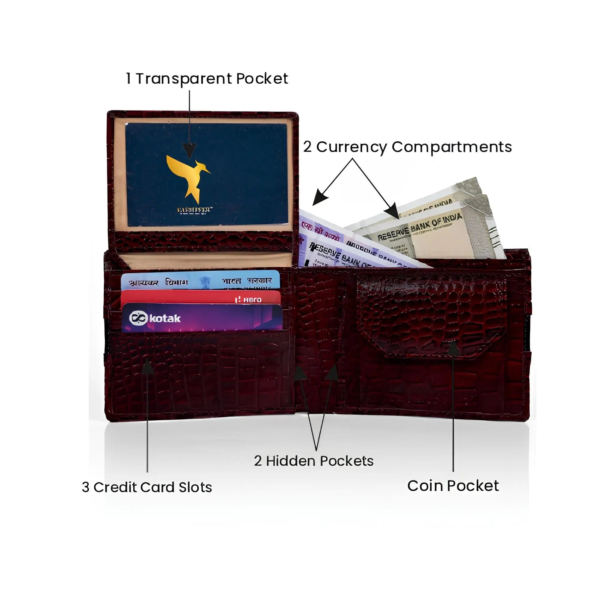 6-11 Men’s leather wallet – premium quality, compact design