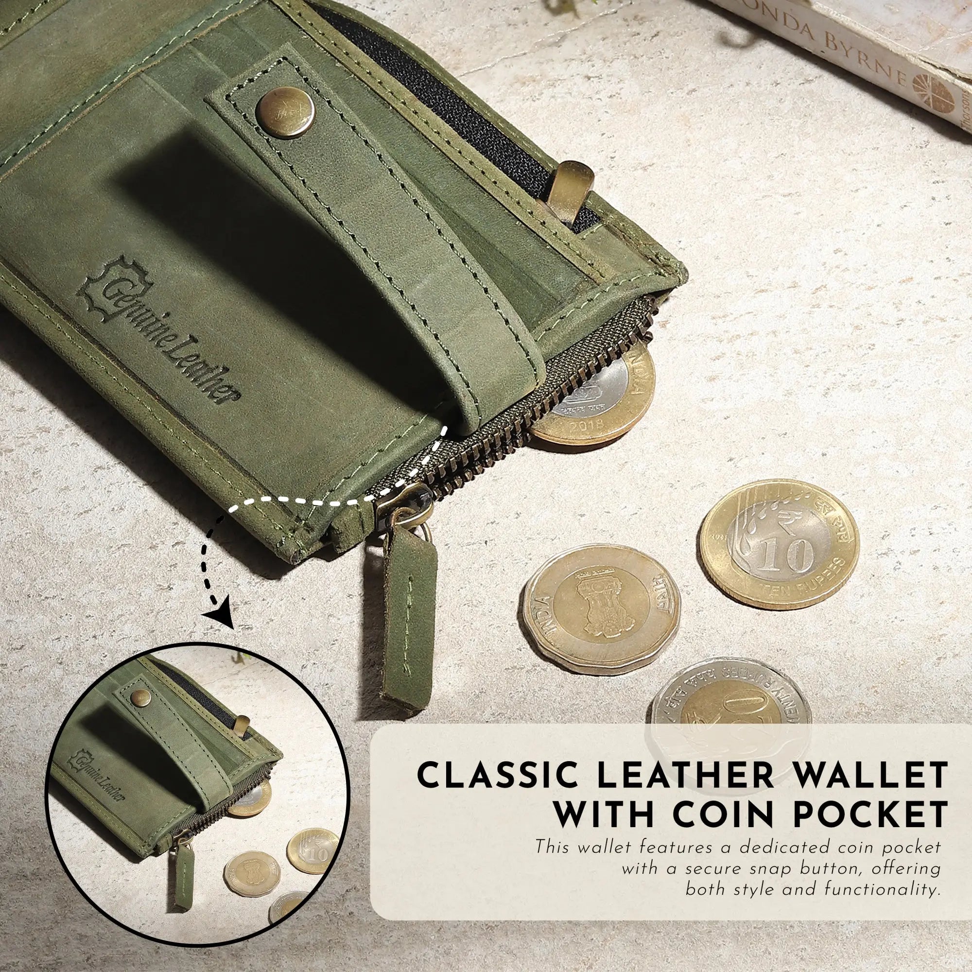 RFID Wallet with Zipper Pocket My Store